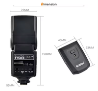 Flash para Cámara Godox TT520II con Señal Inalámbrica Integrada + Disparador de Flash para Cámaras DSLR Canon, Nikon y Olympus