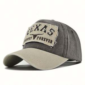 Factory Supply Customized American Texas Sporty Baseball Caps 100% Cotton Canvas Vintage Washed Distressed <b>Patch</b> 3D Embroidery - Product Image 6
