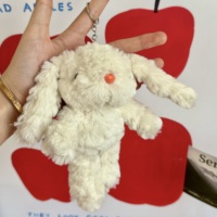 Peluche Lapin en Coton Doux, Porte-clés de Voiture, Pendentif de Sac, Cadeau Idéal pour Meilleur Ami, Anniversaire, Noël, 10 cm de Hauteur, Rembourrage en Coton PP