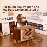 G3000 pour mini-enceinte sans fil 5.3, design en bois, son de haute qualité, lecture USB/carte, sortie 8W, portable