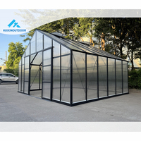 Serres de jardin en polycarbonate résistantes aux intempéries et aux UV avec ventilation pour la culture des plantes