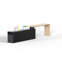 Ensemble de mobilier pour espace de repos au bureau avec meuble-évier, table de conversation et rangement pour tableau d'écriture pour le lieu de travail