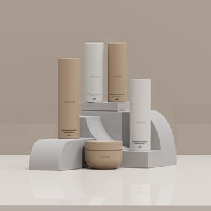 Sinh Thái Thân Thiện Chăm sóc Da Bao Bì Đặt Màu Be Frosted 30Ml 50Ml 100Ml Bơm Lại Nhựa Nền Tảng Không Có Không Khí Bơm Lotion Chai - Product Image 1