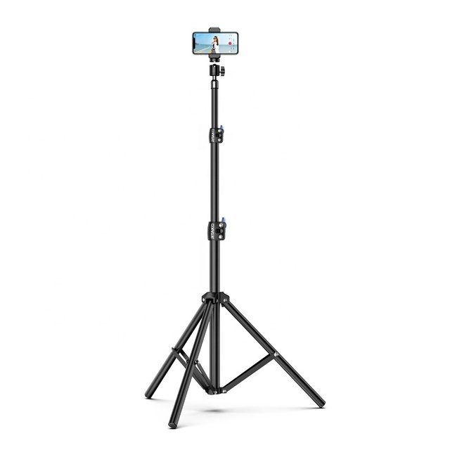 Tripod Cell Phone RTAKO Portable Selfie Stick Tripod Stand All-in-1 with Integrated Wireless for iPhone Samsung and Smartphone