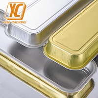 Contenants en aluminium jetables de qualité alimentaire XC Y58 750 ml avec couvercle en plastique, moules à gâteaux et à pains pour cheesecake, stockage alimentaire