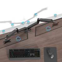 Charmount Hot Selling Gas Spring Support de moniteur à double bras pour écran 17 "-32"