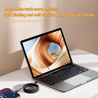 Kabel C ke C 100W Digital magnetik, kabel pengisian daya cepat, kabel pengisi daya ponsel Magnet yang dapat ditarik sendiri