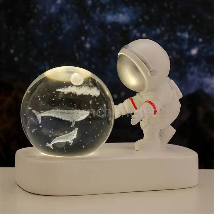 Creative nightlight crystal ball illuminated base tabletop display Student gift for boys birthday gift