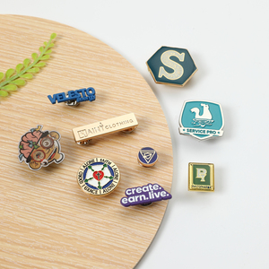 Broche d'insigne en métal 3D avec logo personnalisé épinglettes en émail dur pour vêtements pour femmes style rectangulaire vintage avec épingle_attachement de sécurité - Product Image 6