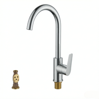 Estilo Minimalista Moderno con Funciones de Agua Fría y Caliente, Cuerpo Principal de Aleación de Zinc, Núcleo Cerámico, Apto para Cocina de Hotel o Apartamento