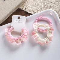 MUJU Lot de 2 élastiques à cheveux en dentelle douce, accessoire de mode unisexe pour la Fête de l'Indépendance, présentation en supermarché