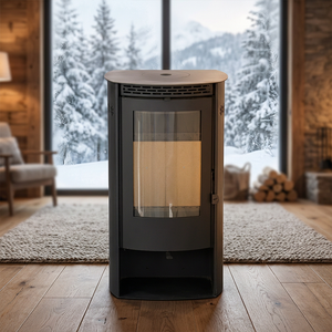 Estufa de Leña de Acero Soldado con Precisión, Diseño Redondeado y Elegante, Directo de Fábrica, para Decoración de Dormitorios en Villas Privadas - Product Image 4