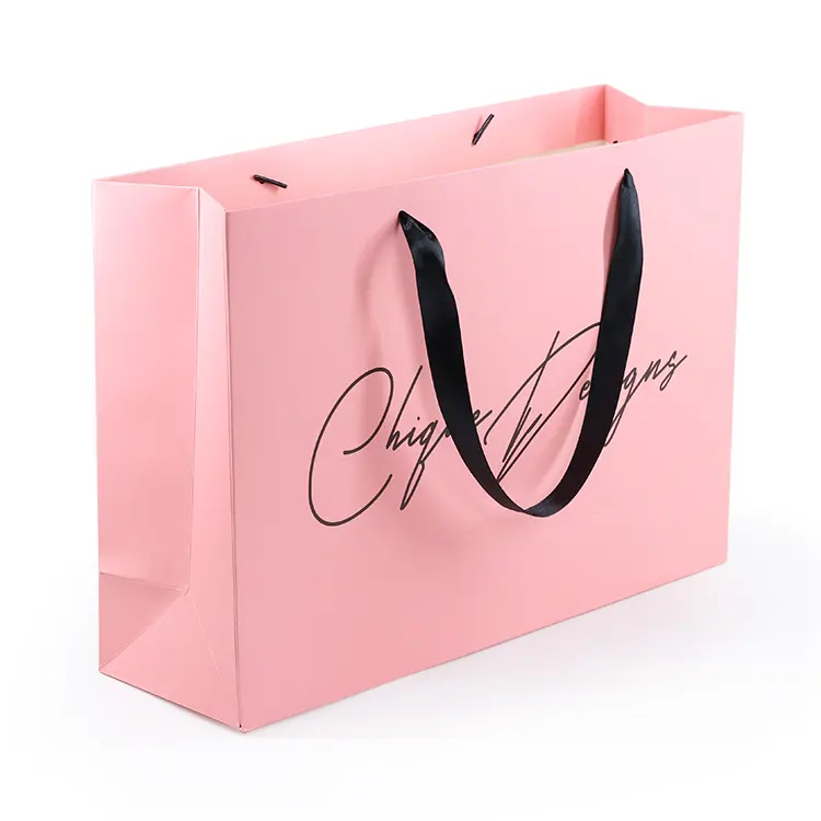 Wholesale Cheap Price Luxury Clothing Cosmetics Brand Gift Custom Printed Shopping Paper Bag With Your Own Logo