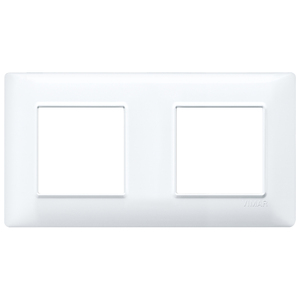 Placca Interruttore a Muro Doppia Vimar Bianca 2 Moduli 80x20mm - Product Image 1
