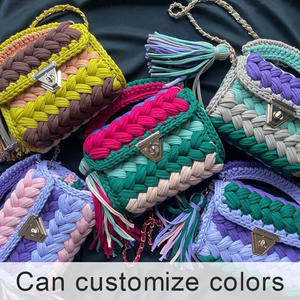 Borsa da Donna Intrecciata a Mano Personalizzata, Colore Personalizzabile, Popolare Borsa all'Uncinetto - Product Image 5