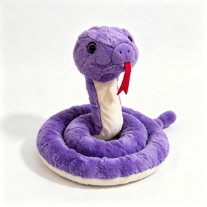 Peluche de serpiente morada enrollada personalizada, juguete de peluche de reptil, lindo peluche de serpiente, peluche de serpiente morada, animal de peluche de serpiente - Product Image 5