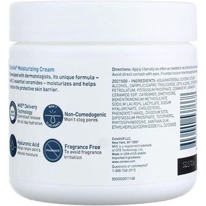Crème hydratante en gros 16 oz pour peaux sensibles, sans parfum, non comédogène, développée par des dermatologues - Product Image 4