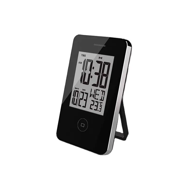 Kleine Größe Haushalt Digitaluhr Rücklicht mit Komfort max/min Indoor-Hygrometer Thermometer Wetterstation LED-Uhr