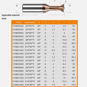 フライトカッター30 45 60 75度アルミ合金ステンレス鋼4フルート固体カーバイド<span class=keywords><strong>Dovetail</strong></span>工場卸売 - Product Image 6