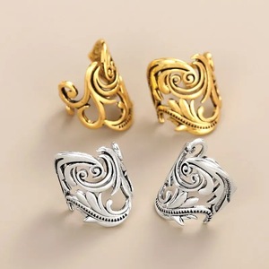 Orecchini a Clip Vintage a Forma di Foglia per Donne, Senza Piercing, Gioielli Minimalisti alla Moda - Product Image 4