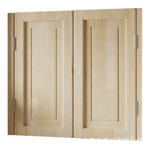 Country Style Solid Wood Half Height Door Double Opening Interior <b>Partition</b> Gate Light Blue Corridor Bathroom <b>Screen</b> Door - Product Image 4