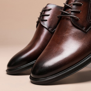 Nueva Colección de Primavera, Zapatos de Cuero Formales y Casuales para Hombre, Zapatos de Cuero con Punta Ancha a la Moda, Zapatos de Caballero Estilo Británico - Product Image 4