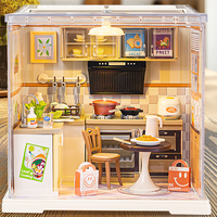 AJB TOY - Blocs de construction en plastique - Nouveaux ensembles de blocs de construction LED mignons pour la chambre - Kits de construction de modèles pour les enfants de 4 à 14 ans et plus - 36 pièces - Kit de maison miniature