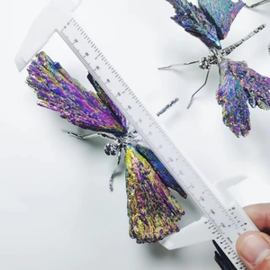 Tùy chỉnh bán buôn tinh thể tự nhiên chữa bệnh đá khoáng thạch anh Tourmaline mạ điện Dragonfly cho trang trí - Product Image 3