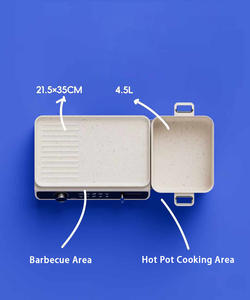 Barbecue pliant design populaire, tendance 2026, multifonctionnel, avec plaque de cuisson électrique et marmite à fondue, pour usage domestique - Product Image 5