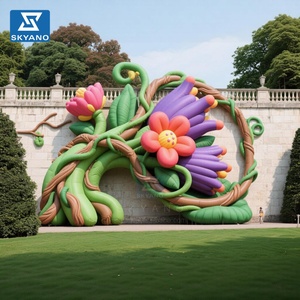 Guirlande de fleurs gonflables personnalisées, guirlande florale gonflable, fleurs Alice pour toile de fond d'événement, publicité, <span class=keywords><strong>décoration</strong></span> gonflable - Product Image 1