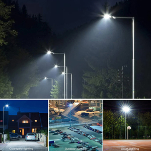 Lampu Jalan pintar Lumen tinggi, lampu jalan Led Sensor fotosel AC tahan air IP65 aluminium 50W 100W 150W 200W