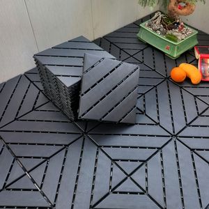 Dalles de sol en PP emboîtables portables pour terrasse, gris foncé, 8 pièces - Product Image 3