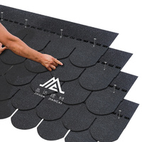 Vente en gros pas cher 5 tablettes écailles de poisson bardeaux d'asphalte tuiles composites rouges pour kerala maurice inde