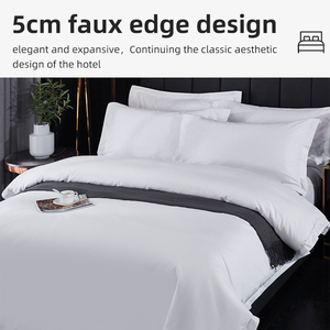 Set di biancheria da letto per hotel, guesthouse e homestay, in cotone satinato 60S, con <span class=keywords><strong>copripiumino</strong></span>, lenzuolo e federe - Product Image 6