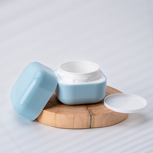 Luxury 50g 100g Double Wall Cosmetics Cream Jar Body Lotion Containers Plastic Cosmetic Jars square Plastic Jar with Lids - Product Image 6