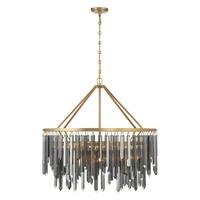 Lustre moderne de luxe avec prismes en cristal et cadre métallique, éclairage suspendu personnalisé pour salon, villa, hôtel, luminaire suspendu