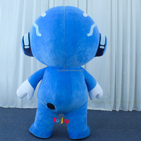 Costume de mascotte gonflable personnalisé, robot bleu de dessin animé, mascotte de robot de dessin animé mignonne et gonflable pour la publicité