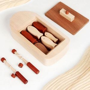 Jeu de pêche magnétique en bois de hêtre naturel de qualité supérieure pour enfants, jouet Montessori sûr pour bébé - Product Image 2