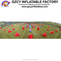 Bunkers de paintball gonflables en PVC personnalisables - Marque GZCY INFLATABLE pour les parcs sportifs en plein air et les jeux d'obstacles d'entraînement