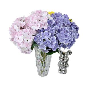 Fleur artificielle en tissu de soie 3D Hydrangea <span class=keywords><strong>Wendo</strong></span> 5 180 pour décoration intérieure, mariage, hôtel, fenêtre - Product Image 5