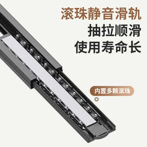 Estante extraíble para gabinete de cocina Sea Shark, de acero al carbono, multiusos, con ventosas, estilo cajón - Product Image 4