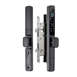 TOPTEQ A2 IP66 Waterproof Door Lock Ultra Narrow Tuya TTLock Smart Locks For Front Door WIFI Zigbee Smart Lock For Aluminum Door