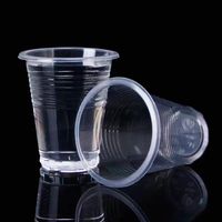 Vente en gros de gobelets en plastique jetables transparents 7 oz 9 oz 12 oz 200ml Capacité-9 oz 12 oz Gobelets à boisson jetables en PP