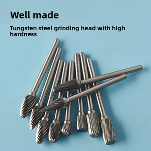 Pisau Penggiling Baja Tungsten Karbida 6mm Shank 50mm Panjang Mata Gerinda Kepala Pemoles Penggiling Listrik Mata Bor Putar - Product Image 4