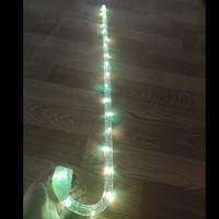 Bastones de Poliéster de 110 cm con Luces LED de Colores Cambiables para Danza del Vientre, Accesorios para Bailarinas, Actuaciones, Fiestas