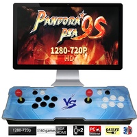 Console de jeu vidéo d'arcade Pandoras 9s avec éclairage LED, rétro 11s/double joystick, prend en charge les jeux