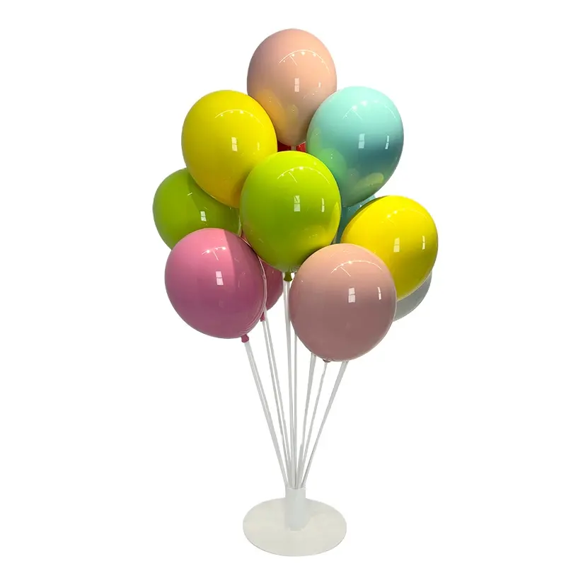 2022 Super Heldere Macaron Glasvezel Solid Party Ballonnen Met Stand San Valentin Globos