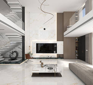 Duvar ve Zemin Fayansları için Büyük Boy Calacatta Gold Sinterlenmiş Taş Büyük Plakalar - Product Image 5