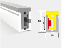 Bande lumineuse LED néon flexible à émission latérale modèle 1018 CCT 1800K*4000K, étanche IP67, rouleau de 5 mètres