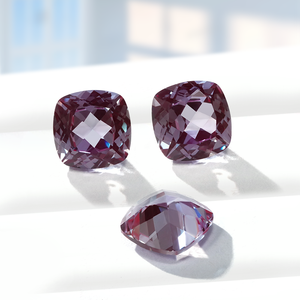 Piedra de Alejandrita Cultivada en Laboratorio, Corte Cojín, Color Cambiante, 5*5mm-15*15mm, Color Púrpura - Product Image 1